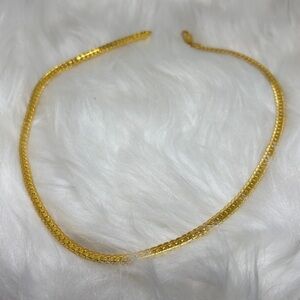 18k Gold P 20” Herringbone Chain